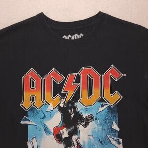 ACDC Band Crew Neck Short Sleeve Graphic T Shirt Mens Size Medium M Black